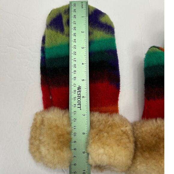 Wool And Faux Fur Mittens Unbranded Size L NWOT - Picture 5 of 7